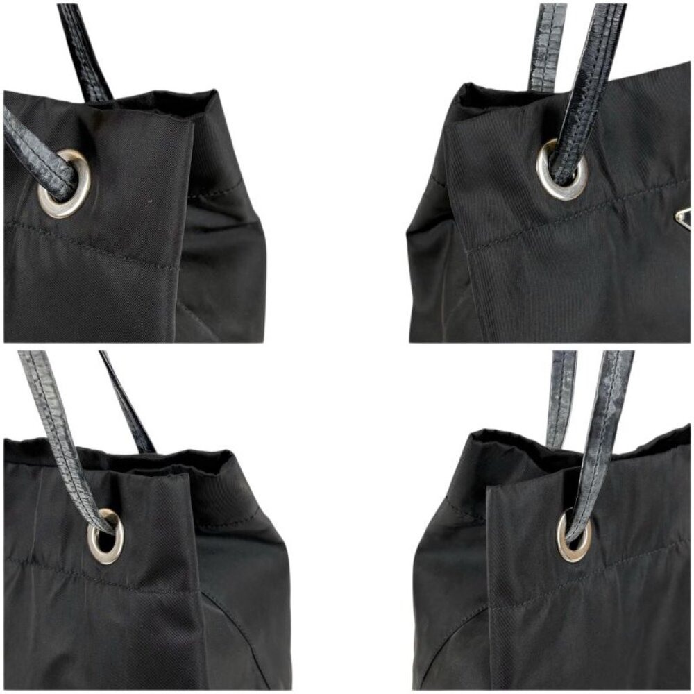 Prada Triangle Logo Drawstring Tote Shoulder Bag … - image 4